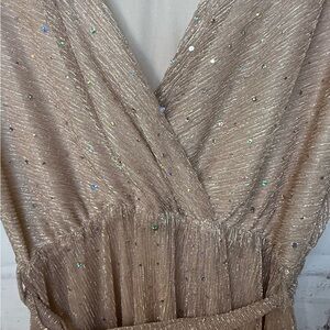 Baltic Born Shimmering Champagne  Maxi Dress